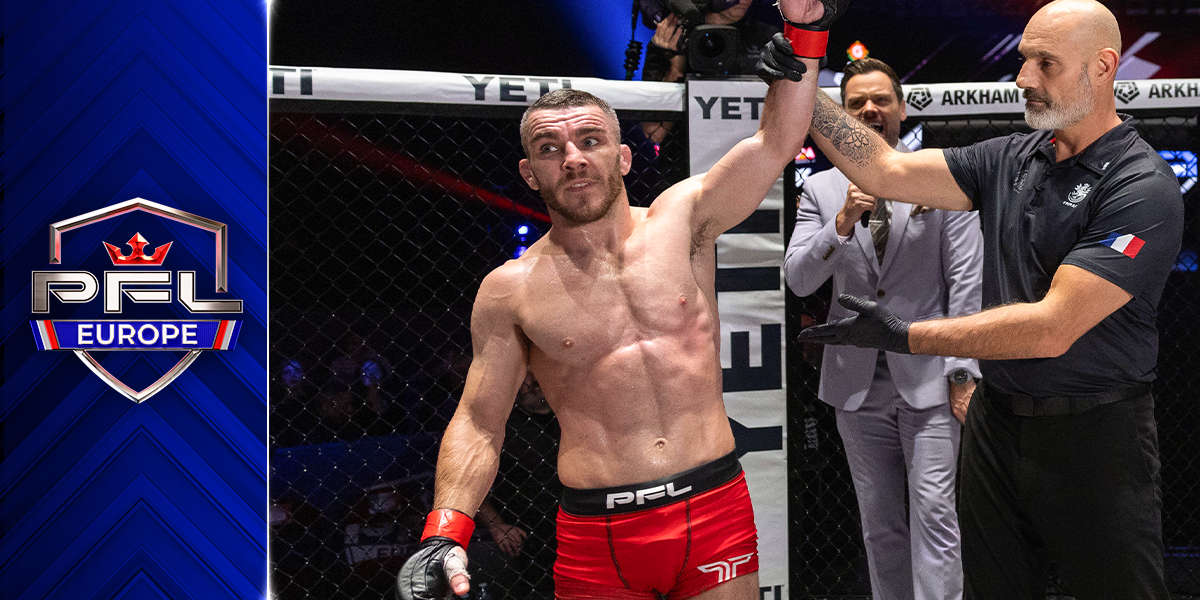 Dean Garnett takes a 0 and the first spot in 2025 PFL Europe Bantamweight Finals