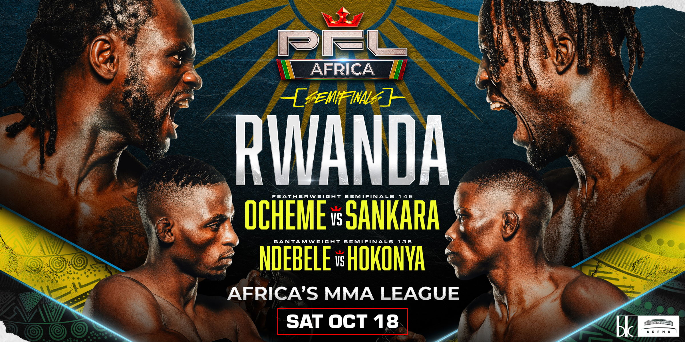 FULL FIGHT CARD CONFIRMED FOR FIRST-EVER PFL AFRICA SEMIFINALS SET FOR RWANDA