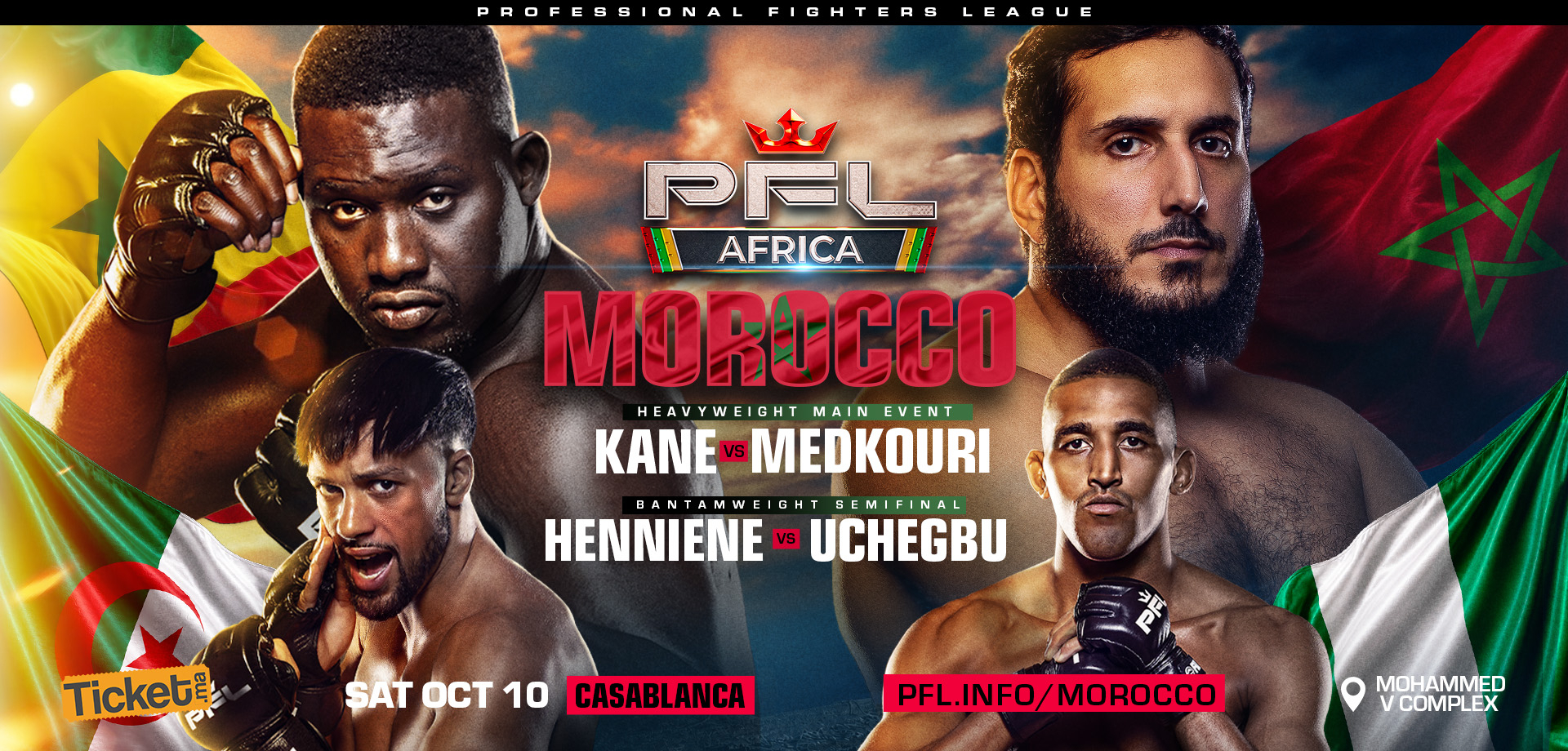 PFL AFRICA SETS SEMIFINAL MATCHUPS FOR MOROCCO