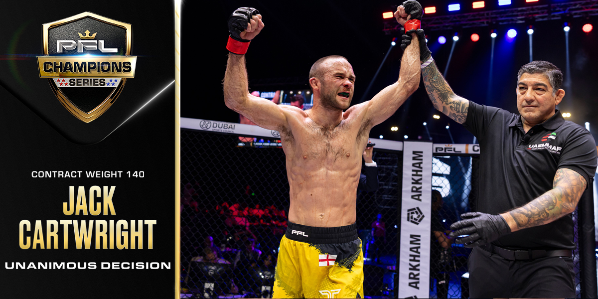 Jack Cartwright dominates two rounds to win short-notice bout