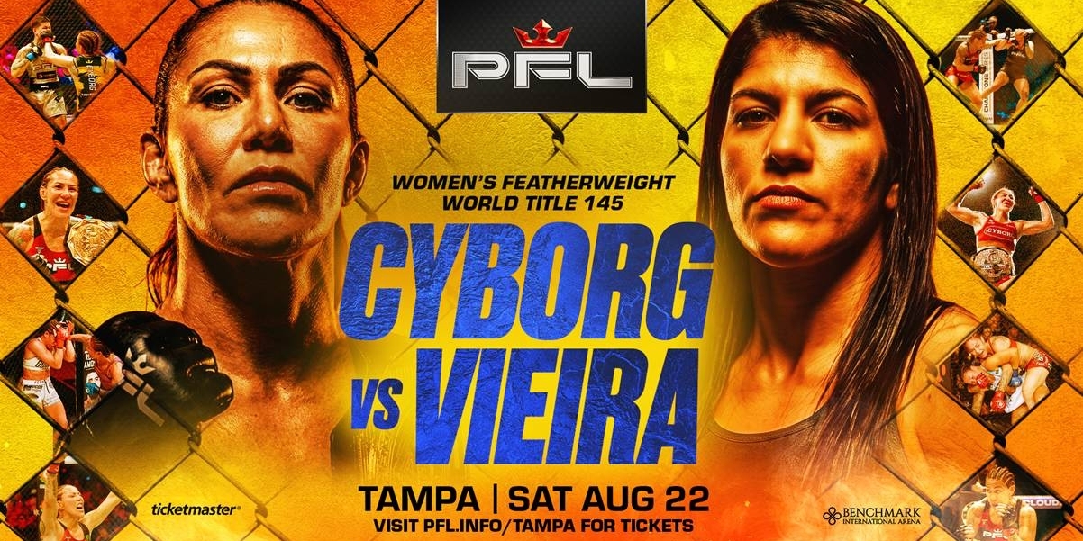MMA GREAT CRIS CYBORG’S RETIREMENT FIGHT SET AS PROFESSIONAL FIGHTERS LEAGUE ANNOUNCES PFL TAMPA PRESENTED BY VISIT ST. PETE-CLEARWATER ON AUGUST 22 AT BENCHMARK INTERNATIONAL ARENA AGAINST KETLEN VIEIRA