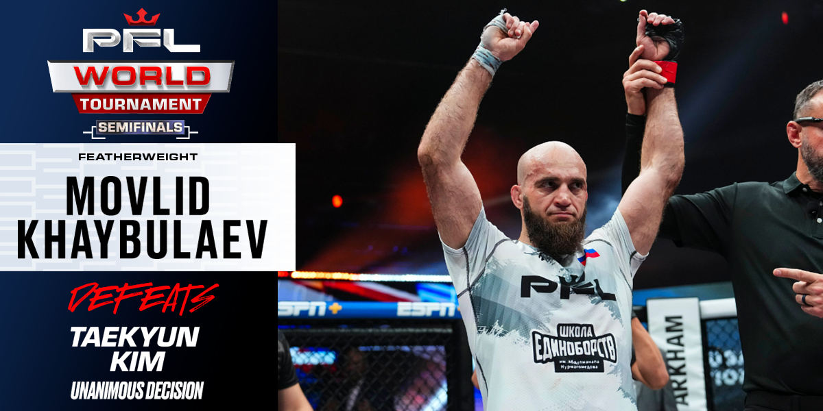 Movlid Khaybulaev displays dominant grappling game as he locks up featherweight finals spot