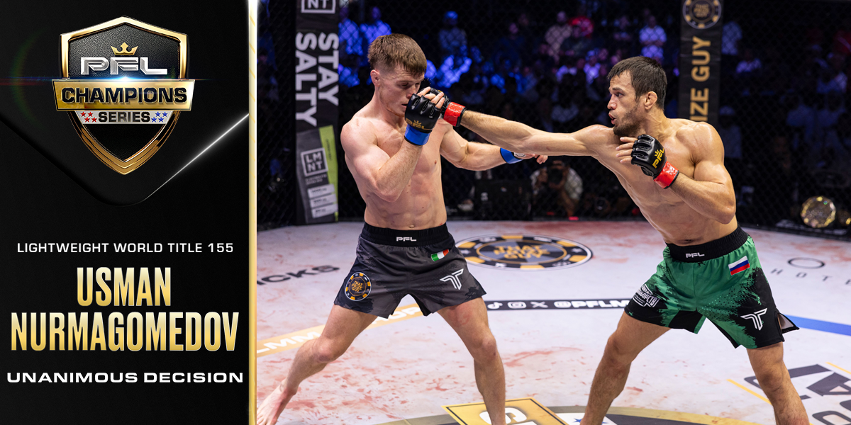Usman Nurmagomedov makes statement with strong performance to claim PFL Lightweight World Title
