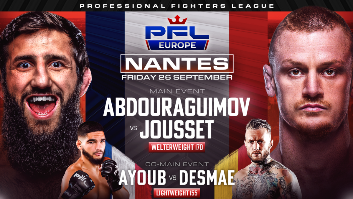 PFL EUROPE NANTES FULL CARD RELEASED FOR SEPTEMBER 26th AT THE ZENITH NANTES METROPOLE thumbnail