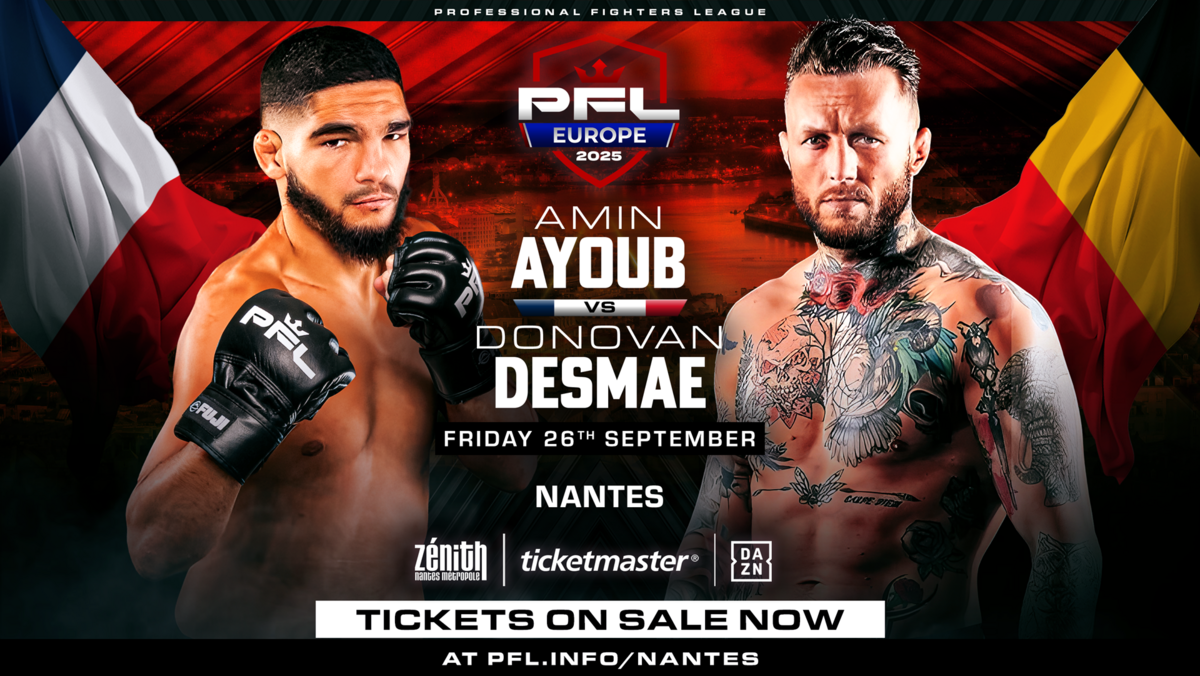 AMIN AYOUB SET FOR CO-MAIN EVENT AGAINST DONOVAN DESMAE AT PFL EUROPE NANTES AT THE ZENITH NANTES METROPOLE ON 26 SEPT thumbnail