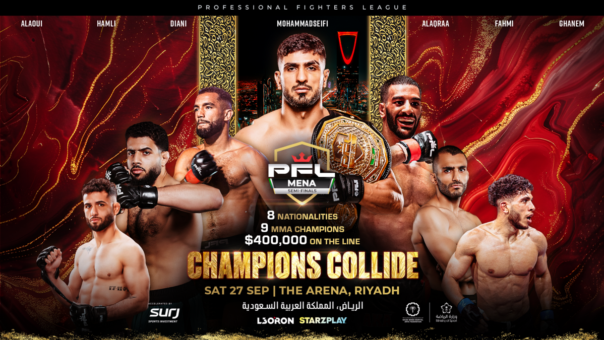 FULL FIGHT CARD REVEALED FOR 2025 PFL MENA SEMIFINALS: CHAMPIONS COLLIDE IN RIYADH, SAUDI ARABIA thumbnail