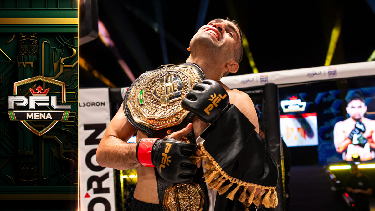 Islam Reda wins the grappling exchanges, claims PFL MENA Featherweight Tournament Title thumbnail