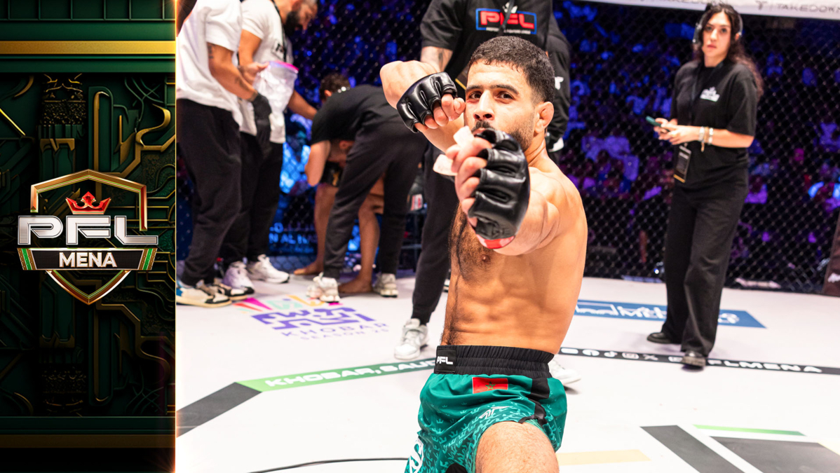 Salah Eddine Hamli controls the action, now reigns over the PFL MENA Lightweight Division thumbnail