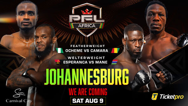 FOUR BOUTS ADDED TO PFL AFRICA EVENT AUGUST 9 IN JOHANNESBURG thumbnail