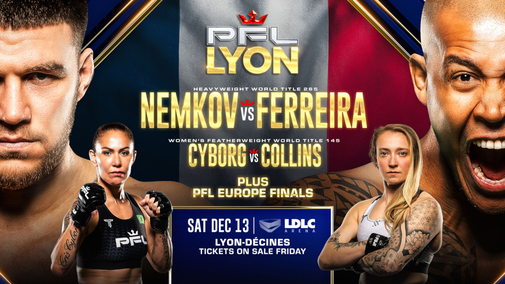 TWO WORLD TITLE FIGHTS TO HEADLINE PFL LYON AT LDLC ARENA IN LYON, FRANCE ON DECEMBER 13 thumbnail