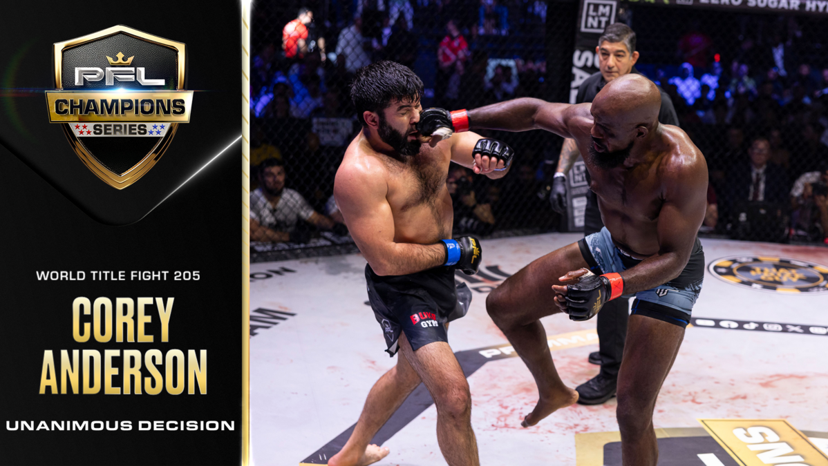 Corey Anderson smothers, overwhelms with pressure en route to PFL Light Heavyweight World Title Fight win thumbnail
