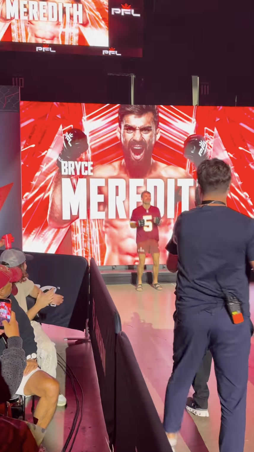Bryce Meredith walks out in Jayden Daniels jersey - PFL DC #WASHINGTONCOMMANDERS Thumbnail