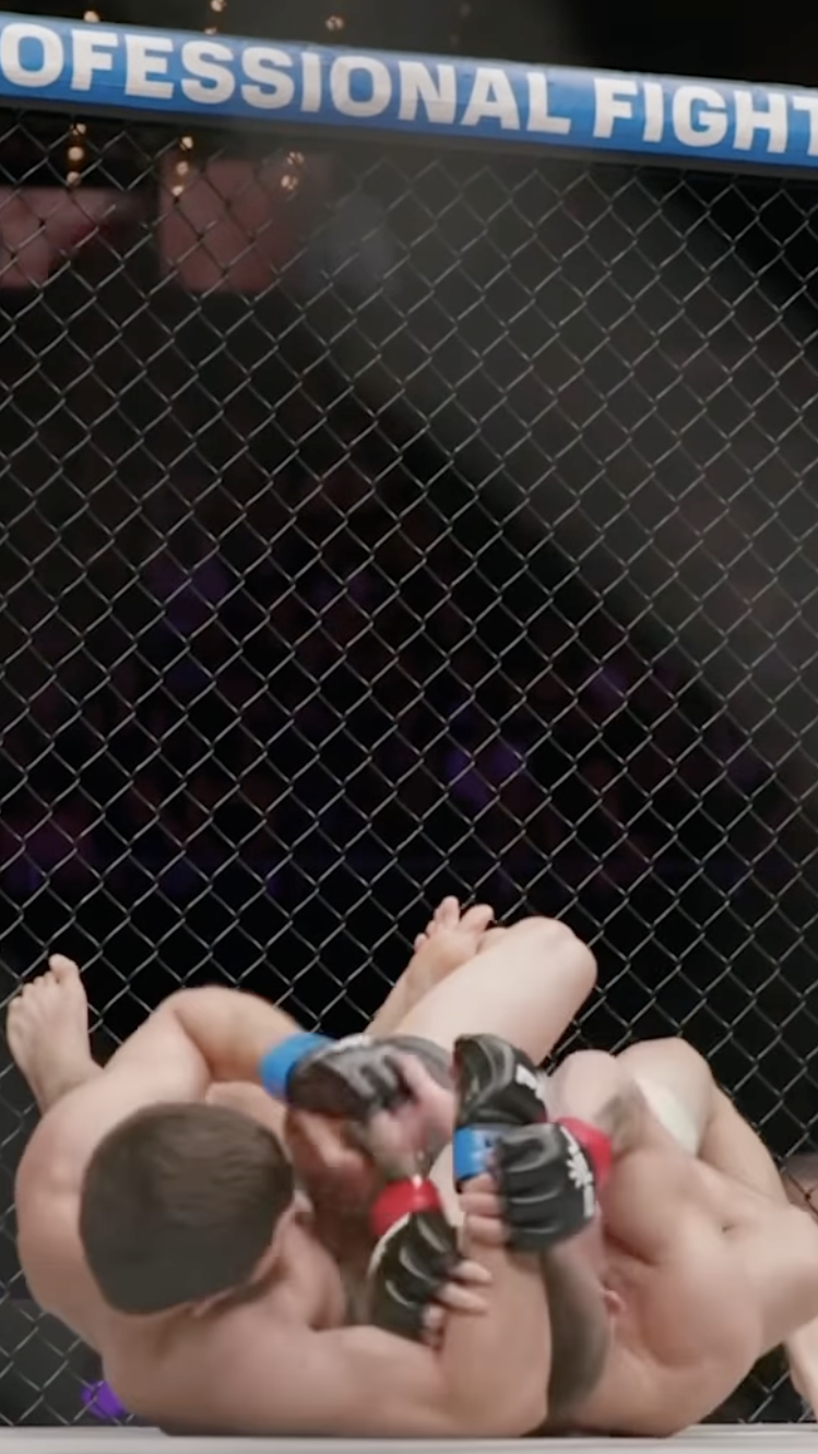 CAGESIDE ANGLE OF GAMID KHIZRIEV vs BIAGGIO ALI WALSH FINISH - PFL AUSTIN 2026 Thumbnail
