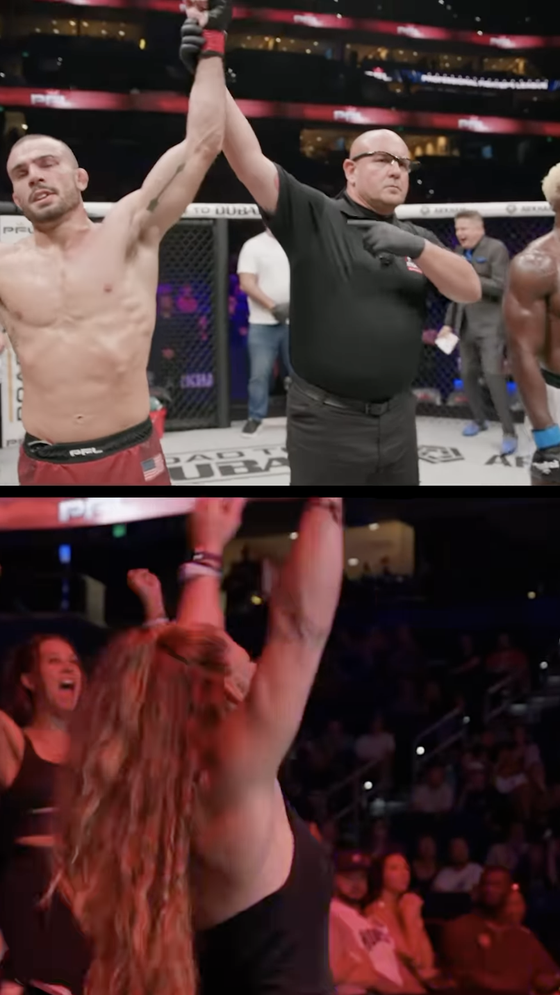 Kayla Harrison's reaction to Dakota win tonight is everything🤌🗣️ - PFL TAMPA Thumbnail
